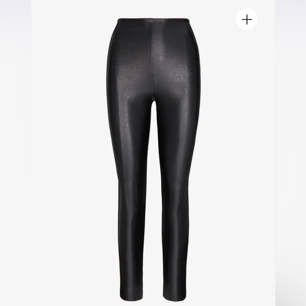 Commando black faux leather leggings size M